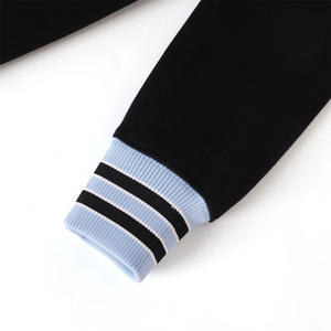 Sudadera de Forro Polar Premium con Cierre de Cremallera en la Cintura, Color Negro, de Spelman College |   Sudadera de Invierno para Mujer, Cuello Redondo, Forrada, 360g, Estilo Moderno - Product Image 4