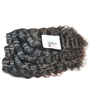 Extensions de Cheveux Indiens Naturels Noirs de Grade Remy, Bruts, Vierges, à Cuticules Alignées, Double Tirage, en Gros - Product Image 2
