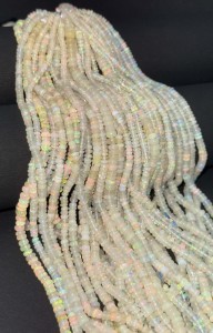 Piedras preciosas de ópalo natural hechas a mano con forma de Heishi, cuentas de corte suave, hebras de 2-5mm, 8 pulgadas, cuentas de extremo engarzado, componentes de accesorios de joyería - Product Image 6