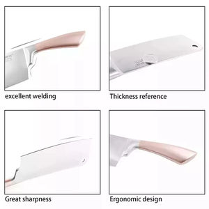 Offre Spéciale : Ensemble de 4 Couteaux de Cuisine Écologiques en Acier Inoxydable avec Manche Creux en Plastique Coloré – Couteaux de Chef pour la Découpe - Product Image 3