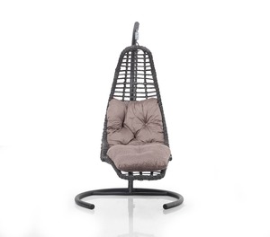 Hecho a mano moderno PE ratán Hotel muebles de exterior Interior mimbre jardín adulto Patio columpios colgante huevo columpio silla soporte de Metal - Product Image 2