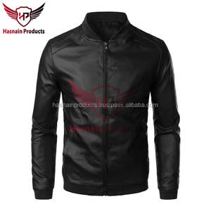Veste en cuir d'agneau et de mouton véritable pour hommes, vêtements d'extérieur multicolores en gros pour le style moto bombardier d'hiver - Product Image 2
