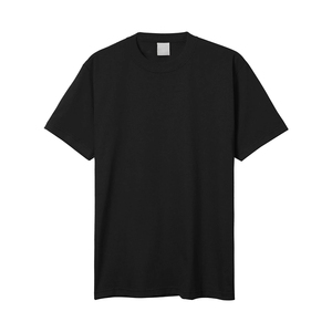 Camisetas de pana orgánica de peso pesado para hombre Super Max, cuello redondo, ribete en contraste, transpirables, diseño de hombros caídos personalizado - Product Image 2