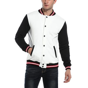 Chaqueta de béisbol de manga larga con estampado personalizado para hombre, chaquetas Varsity Letterman lisas en blanco para hombre - Product Image 1
