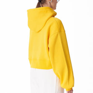 Sudadera con capucha recortada personalizable para mujer, sudadera con estilo, Top con opciones de impresión para ropa de calle de moda y uso informal - Product Image 6