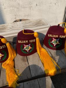 SHRINER FEZ CASE MARRON AVEC TEMPLE NAM BRODÉ À LA MAIN - Product Image 4