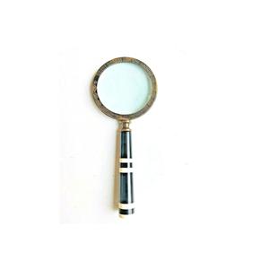Support décoratif de bureau loupe en laiton doré brillant style vintage - Product Image 3