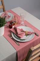 Serviettes de table classiques en lin solide, faites à la main, réutilisables, de haute qualité, personnalisables pour les restaurants et la maison