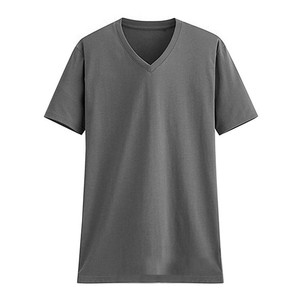 Cuello en V grande UE EE. UU. Tamaño 150 Gsm 100% Algodón Hombres de manga corta Unisex Oem logo Custom Plain V Neck T-shirt para hombres - Product Image 5