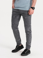 Jeans de Mezclilla Tejida de Cintura Baja para Hombre, Corte Regular, Estilo Casual, Lavado, Colorido, para las 4 Estaciones