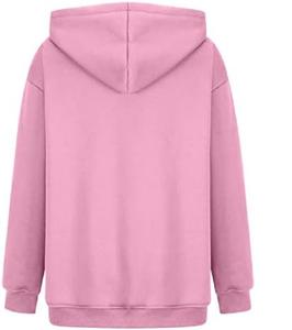 Sweats à capuche pour femmes Hiver & Automne Avant & Dos Brodé Imprimé Logo Durable Anti-Rétractable de BD - Product Image 4