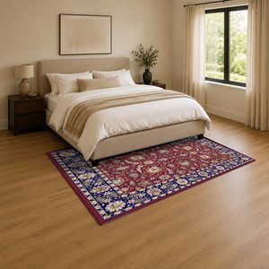 <b>RUGS</b> DEPOT LXDP-0344 Wholesale Red <b>Burgundy</b> Contemporary Abstract Digital Printed Machine Washable Chenille Area <b>Rug</b> Non Slip - Product Image 3