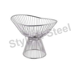 Soporte de cesta de fruta de metal pulido clásico con color negro SS - Product Image 2