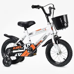 Beyaz 12 inç çocuk bisikleti için 2-13 yaşındaki erkek ve kız öğrenciler için eğitim tekerlekleri ile bisiklet hediyeler için çocuk bisikleti