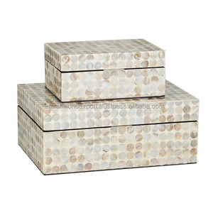 Caja de nácar de lujo para organizador de almacenamiento de joyas caja de regalo de fregona de exhibición de Falak World Export - Product Image 1