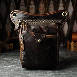 Sac banane vintage de grande capacité sac de taille en cuir décontracté pour hommes imperméable pour le sport, le voyage et la randonnée LWB-0028 - Product Image 1