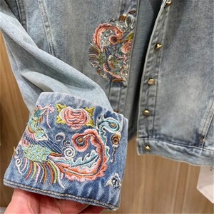 Printemps automne femmes toile Camouflage tricoté imperméable respirant fermeture éclair col montant longueur régulière veste d'extérieur ample - Product Image 5