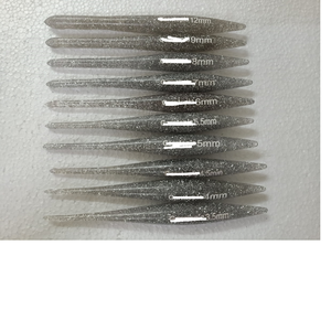 Crochets en résine pailletée sur mesure en argent naturel de tailles assorties convenant aux revendeurs de produits à tricoter en fil et fibre - Product Image 1