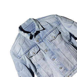 Veste en jean épaisse, style vintage automne-hiver, délavée, avec boutons décoratifs, écologique, respirante, couleur et design personnalisables - Product Image 2