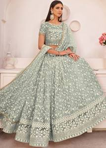Belle Indienne Floral Imprimé Organza Lehenga Choli Avec Dupatta Pour Les Femmes, Partywear, Festive wear lehenga choli Duptta - Product Image 5