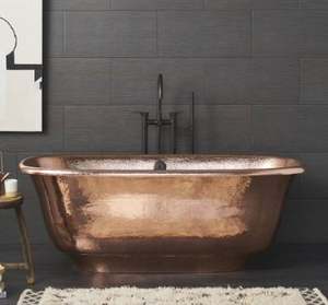 Finition antique Baignoire en cuivre pur massif Baignoire en cuivre de qualité de luxe pour accessoires de salle de bain en gros - Product Image 5