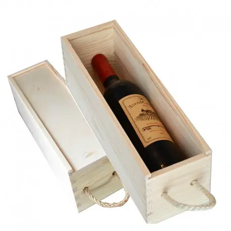 Caixa de vinho de madeira natural personalizada, alta qualidade, logotipo personalizado, caixa de vinho de madeira muito bom preço