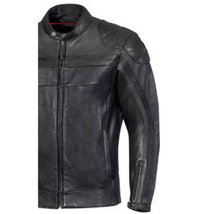 Chaqueta de Cuero con Cuello Alto para Jóvenes, Chaqueta de Motociclista de Cuero Auténtico Negra, Personaliza Tu Chaqueta de Motociclista de Cuero para Hombre - Product Image 5