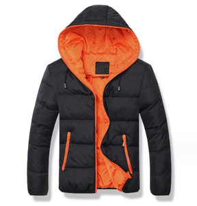 Veste matelassée à la mode pour hommes, bombardier d'hiver confortable en coton polyester matelassé à col montant de différentes couleurs - Product Image 2