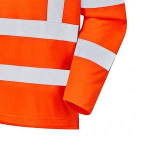 T-shirts de sécurité 100% polyester Noir T-shirts haute visibilité pour hommes Vêtements de travail de construction réfléchissants Haute visibilité - Product Image 5