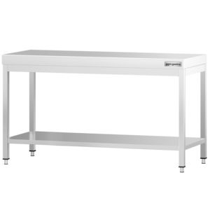 โต๊ะกลางสแตนเลสเชิงพาณิชย์ PREMIUM - 1600x700 มม. - พร้อมชั้นวางด้านล่าง - Product Image 4