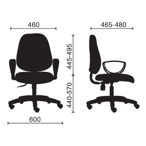 HOM1024-01 Chaise de bureau pivotante contemporaine, chaise ergonomique à dossier rembourré, base en métal chromé, design minimaliste pour ateliers - Product Image 2