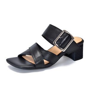 Pantoufles en cuir pour femmes, pour l'intérieur et l'extérieur, sandales confortables et souples, mules de maison avec semelle antidérapante pour la maison - Product Image 4