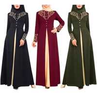 Abaya longue arabe de haute qualité pour femmes musulmanes, grande taille, légère et respirante, dernier design, service OEM de broderie, meilleure collection 2024