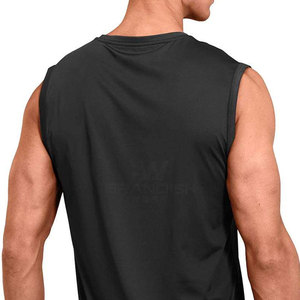 Camiseta sin mangas superventas con logotipo personalizado impreso para hombre, Camiseta holgada de Algodón 100% con nuevo estilo para venta en línea - Product Image 5