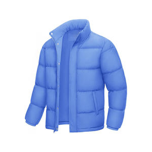 Veste d'hiver à capuche isolée et résistante à l'eau pour hommes, coupe-vent, col montant, fermeture à glissière, toile Street Street Wear - Product Image 1