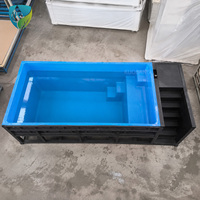 Piscine modulaire portable en conteneur avec fenêtre en acrylique pour projets de villas, hôtels et complexes hôteliers en plein air