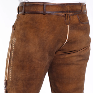 Nouveautés 2025 Hommes élégants Short bavarois traditionnel Oktoberfest Lederhosen couleur marron personnalisé avec short bavarois - Product Image 5