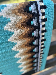 Western Show Horse Saddle Blanket Diseño de Nueva Zelanda Manta de sillín de lana hecha a mano Top Wool Saddle Pad Size - Product Image 2