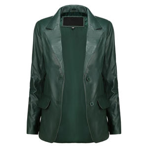 Veste de moto en cuir véritable pour femme TESSUTO, matelassée, imperméable, respirante, écologique, doublure en nylon anti-rides 100% - Product Image 2