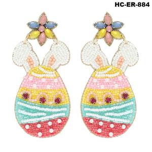 Atractivos pendientes de cuentas de semillas con diseño de conejo para niñas y mujeres perfectos para agregar un toque divertido a los trajes de fiesta - Product Image 3