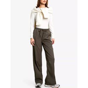 Pantalones Casuales de Mujer, Acampanados, Transpirables, Lisos, para Primavera e Invierno, Uso Diario - Product Image 5