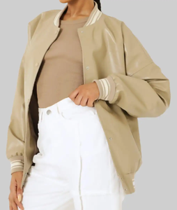 Chaquetas de cuero de moda para mujer, chaqueta de cuero de napa de oveja Real para mujer, chaqueta ajustada - Product Image 1