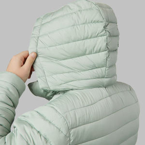 Haute qualité toile tissu hommes décontracté bulle doudoune dernière mode hiver été porter capuche fermeture éclair en gros personnalisé - Product Image 3