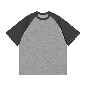 Alta calidad verano 230gsm 100% algodón personalizado hombres camiseta insertar manga de gran tamaño choque manga corta DDP envío - Product Image 2