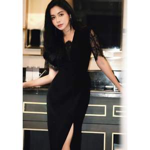 High Quality Ladies Elegant Style Midi Length Cinder Dress Vietnam Fall Collection <b>Lace</b> Decoration Made-to-Order Eco-Friendly - Product Image 1