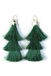 Europa América Nuevo estilo Chapado en oro Árbol de Navidad Pendientes de manzana con perla Lindo regalo de moda para niñas para fiesta Boda - Product Image 5