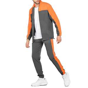 Conjunto de ropa deportiva de nailon de algodón y poliéster de alta calidad, chándal transpirable de invierno de talla grande, lado de bloque de Color ecológico - Product Image 4