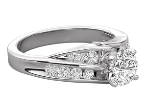 Simple <b>Fashion</b> Classic 14K Solid Gold Hollow Ladies <b>Women</b> Girls Party Wedding Engagement Lab Grown Diamond Brilliant Cut <b>Ring</b> - Product Image 3