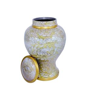 White Flower Antique Cremation Decorative Box <b>Ashes</b> <b>Keepsake</b> <b>pet</b> urn cat Burial Memorial for Human <b>Ashes</b> - Product Image 1