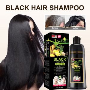 PLOG Shampoo Colorante Istantaneo 4 in 1 500ml - Nero Zenzero Naturale alle Erbe, Copre Rapidamente i <span class=keywords><strong>Capelli</strong></span> Bianchi e Grigi a Casa - Product Image 3